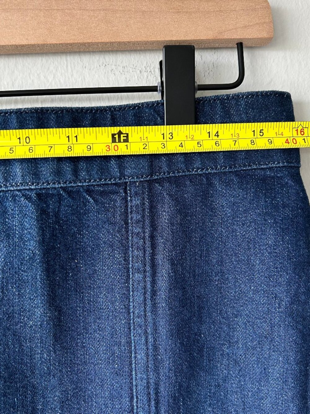 Madewell Denim Mini Skirt NWT Size 27 Dark Wash Lyocell Blend Fair Trade - Picture 8 of 10